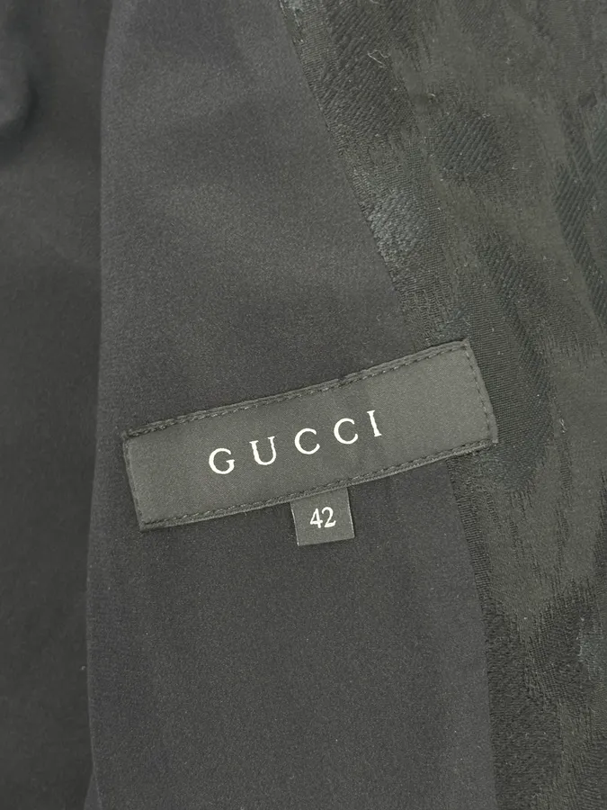 FW2012 Gucci Black Jacquard Asymmetric Blazer by Frida Giannini - Image 11