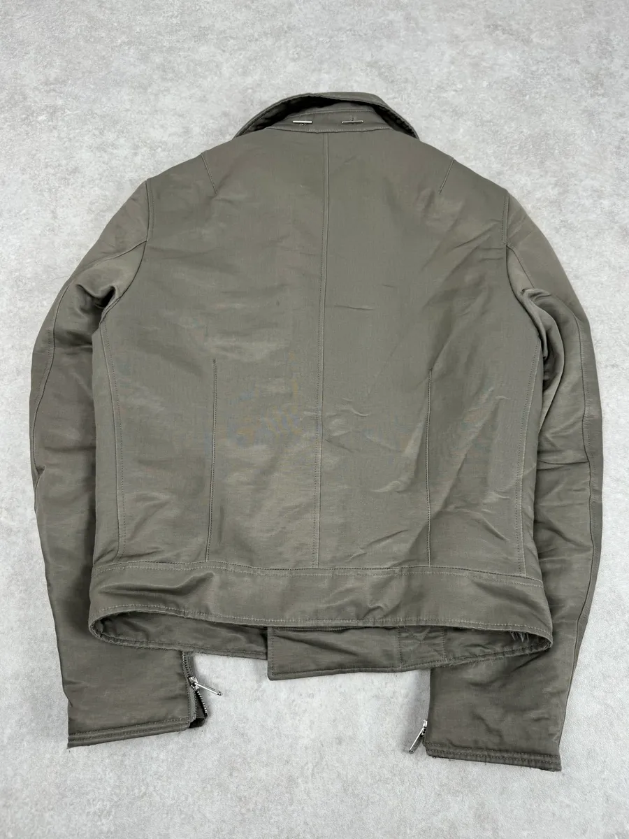 FW2012 Yves Saint Laurent Classy Olive Perfecto Jacket - Image 7