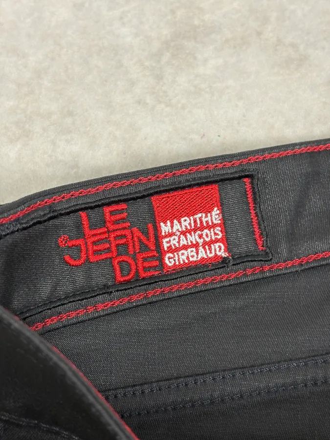 FW2013 Marithé + François Girbaud Black Waxed Denim Jeans - Image 13
