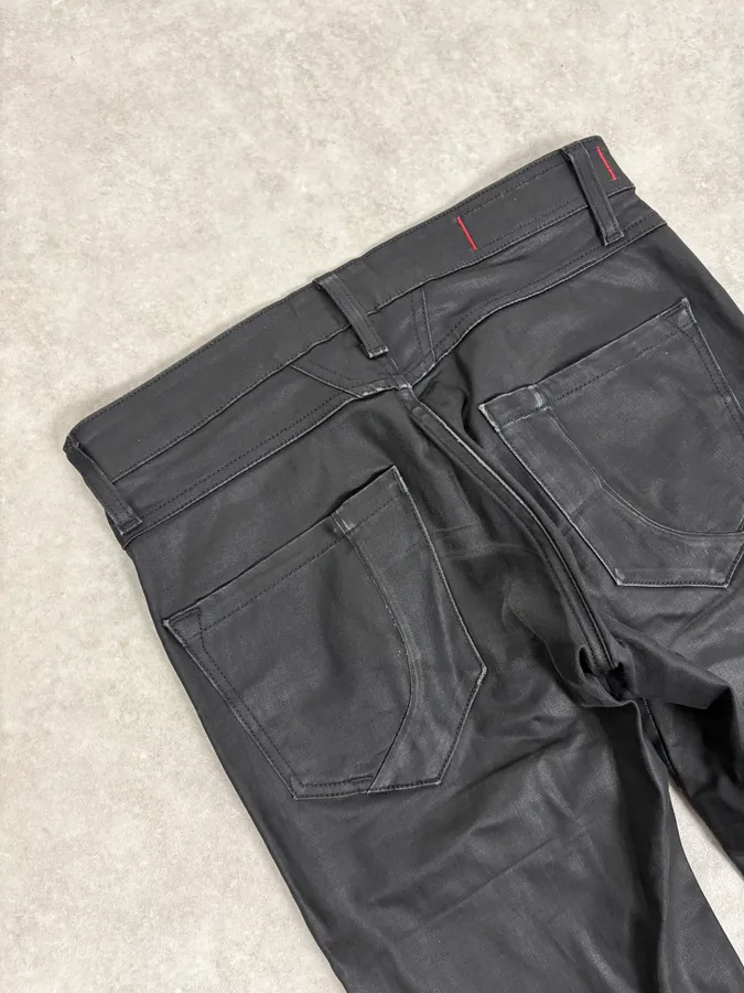 FW2013 Marithé + François Girbaud Black Waxed Denim Jeans - Image 8