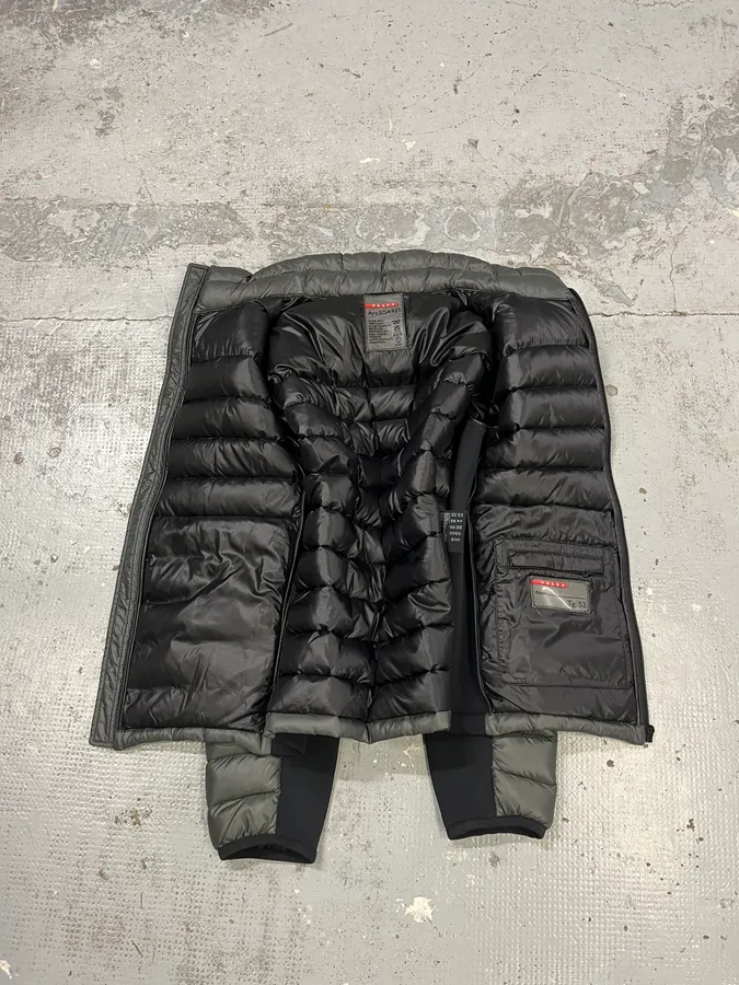 FW2013 Prada Grey Puffer Jacket - Image 11