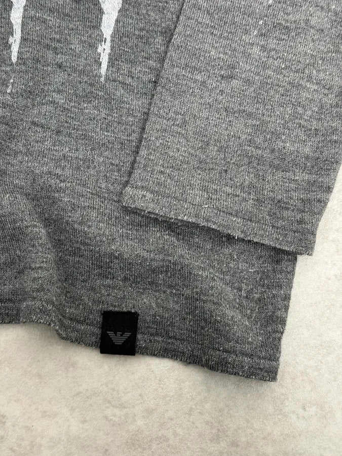 FW2014 Emporio Armani Abstract Skyscrapers Grey Sweater - Image 8