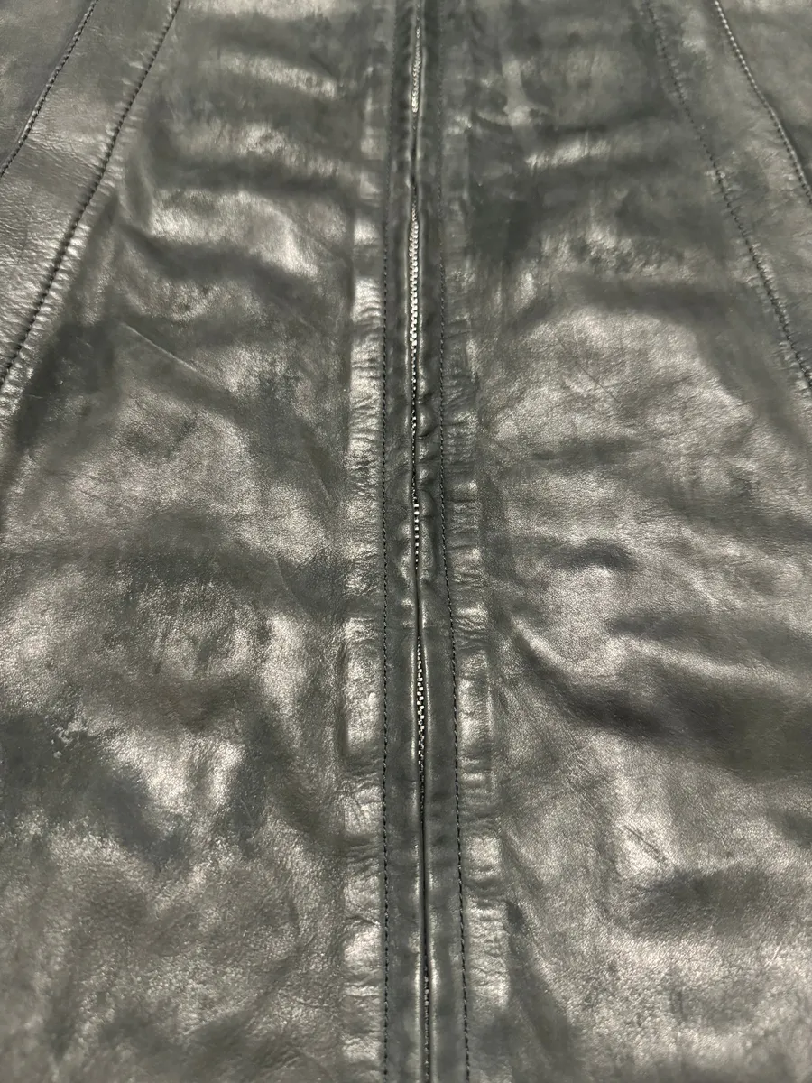 FW2014 Emporio Armani Archive Brut Minimalist Leather Jacket - Image 10