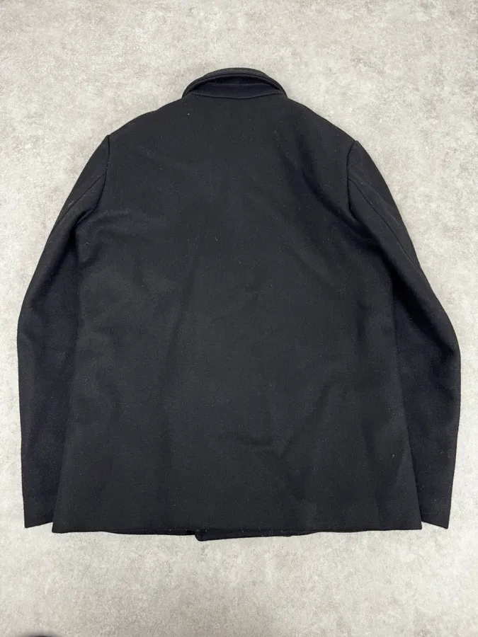 FW2014 Saint Laurent Black Classy Double-Breasted Peacoat - Image 4