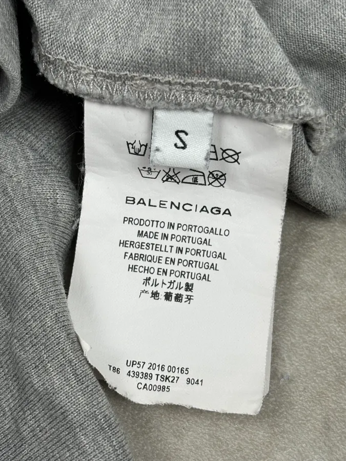 FW2015 Balenciaga Grey Cotton Wolf Graphic T-Shirt - Image 9
