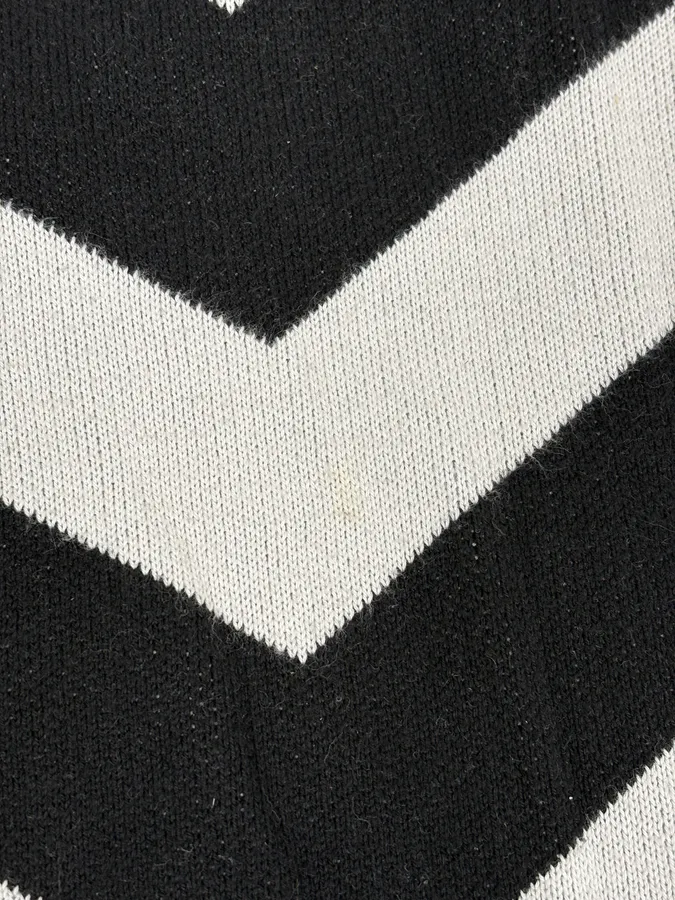 FW2015 Balmain H&M Black & White Striped Sweater - Image 9