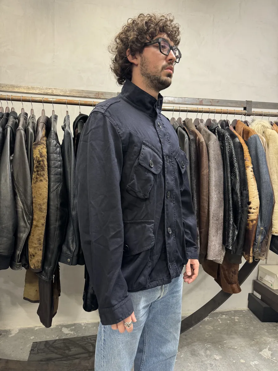 FW2015 Dries Van Noten Navy Multi Pockets Cargo Jacket - Image 5