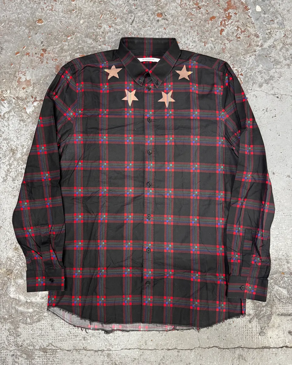FW2015 Givenchy Tartan Stars Shirt by Riccardo Tisci