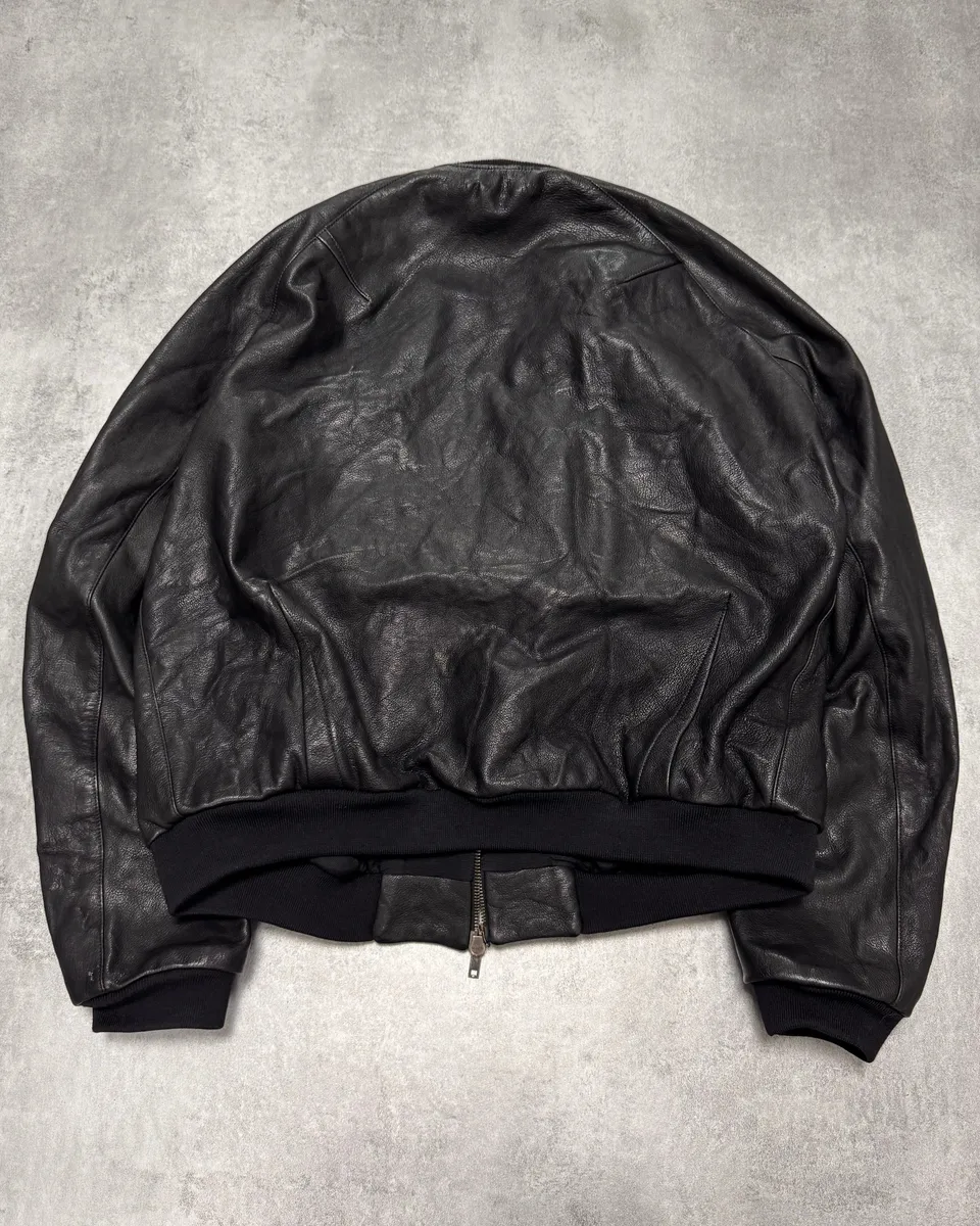 FW2015 Haider Ackermann Sample MA-1 Bomber Leather Jacket - Image 3