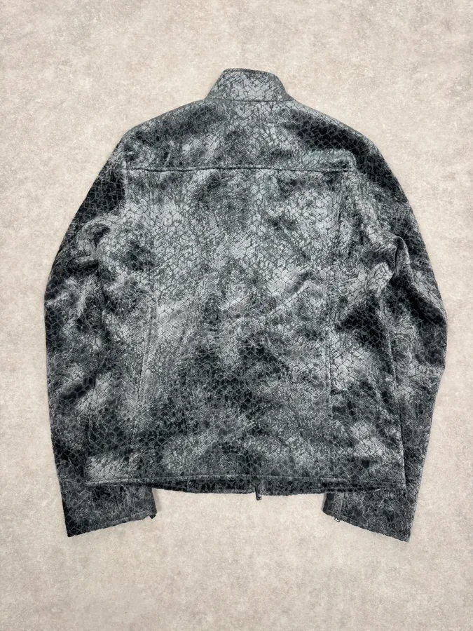 FW2017 Emporio Armani Green Asymmetrical Ninja Scale Effect Jacket - Image 9