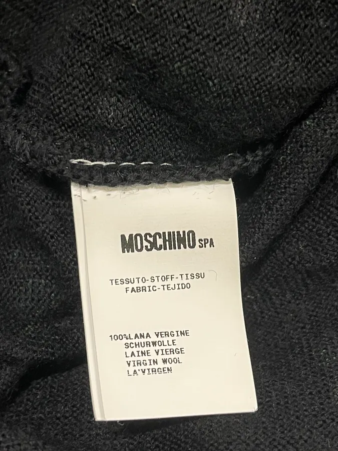 FW2017 Moschino Black & Green Alarm Number Sweater - Image 9