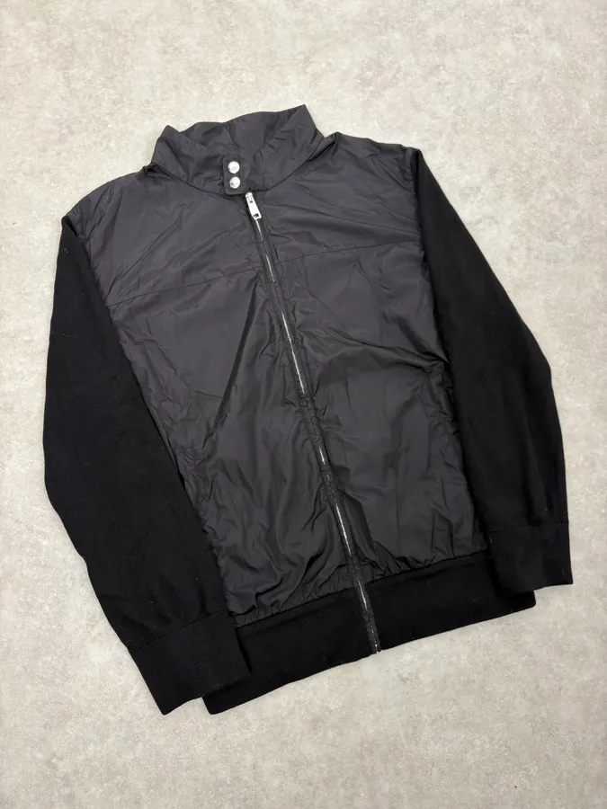 FW2017 Prada Black Nylon & Wool Hybrid Jacket - Image 4