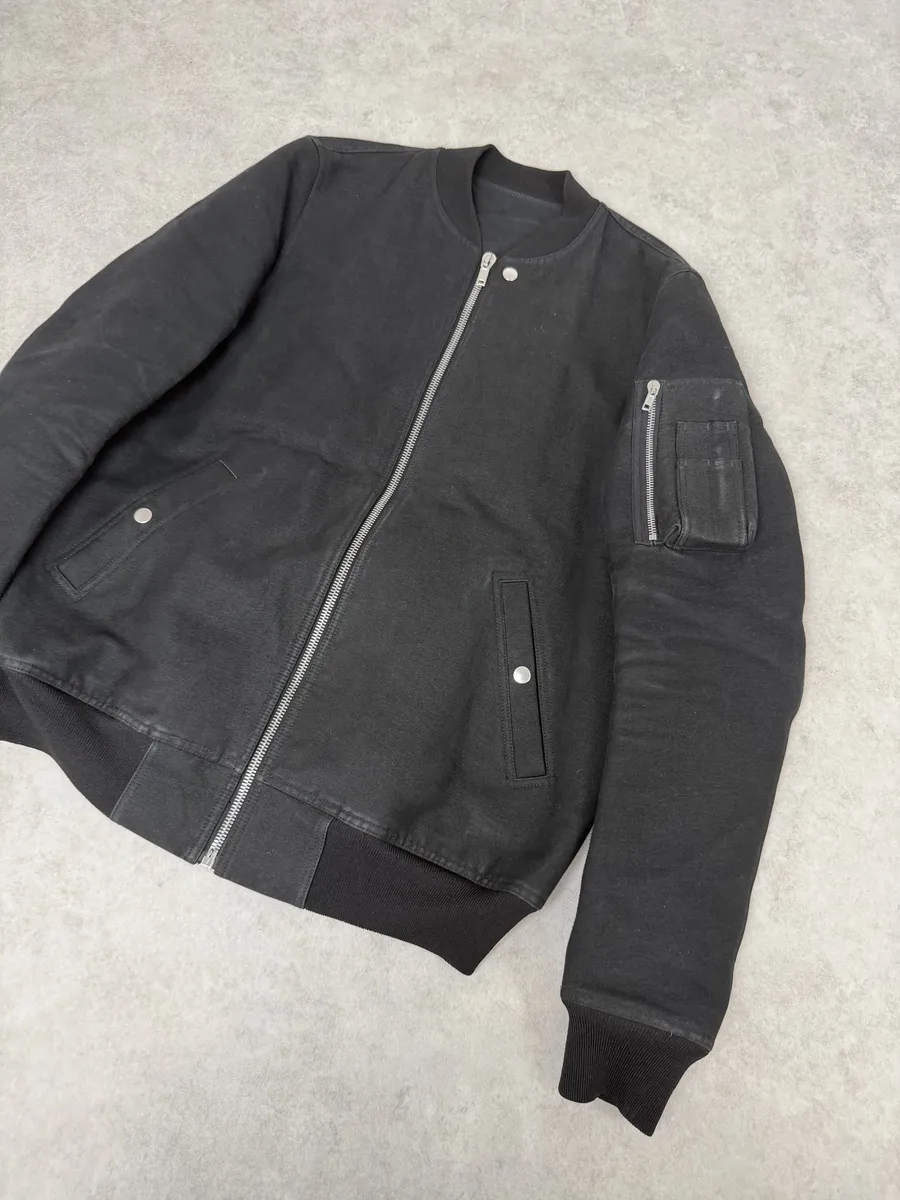 FW2018 Rick Owens Sisyphus Black Minimalist Bomber Jacket - Image 9