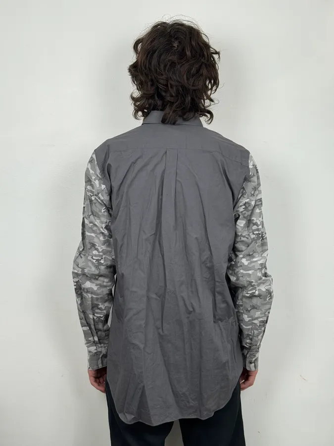 FW2020 Comme des Garçons Black Grey Camo Shirt - Image 3