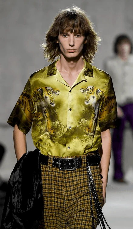 FW2020 Dries Van Noten Tiger Gold Shirt