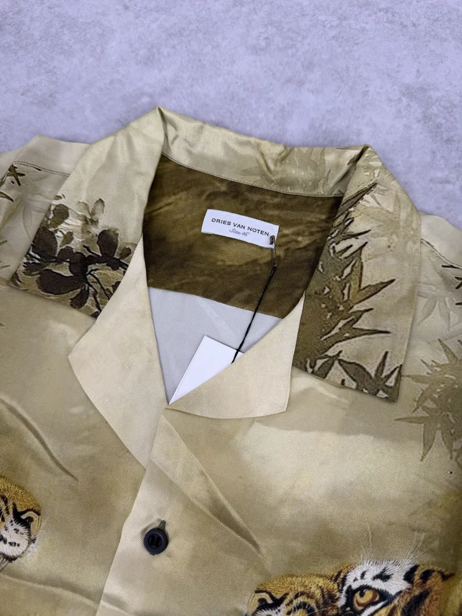 FW2020 Dries Van Noten Tiger Gold Shirt - Image 11
