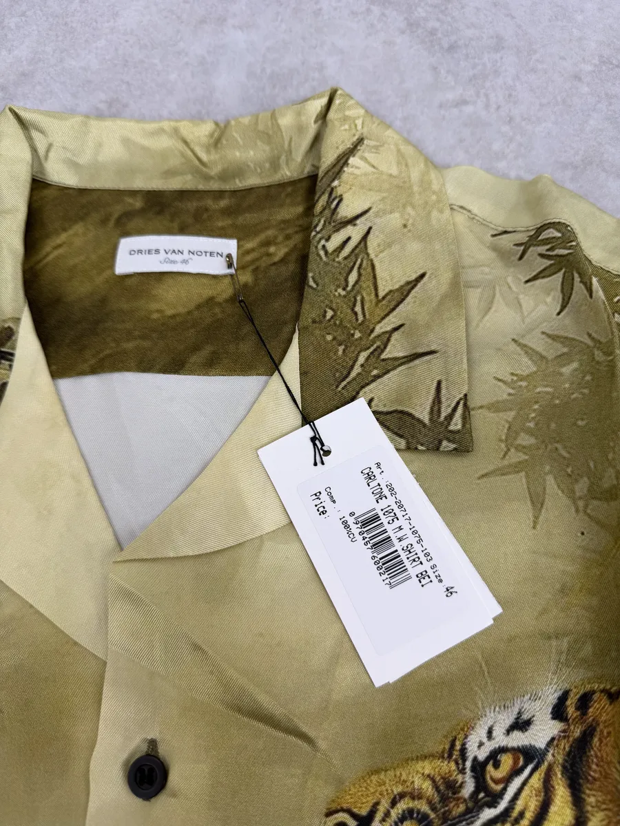 FW2020 Dries Van Noten Tiger Gold Shirt - Image 12
