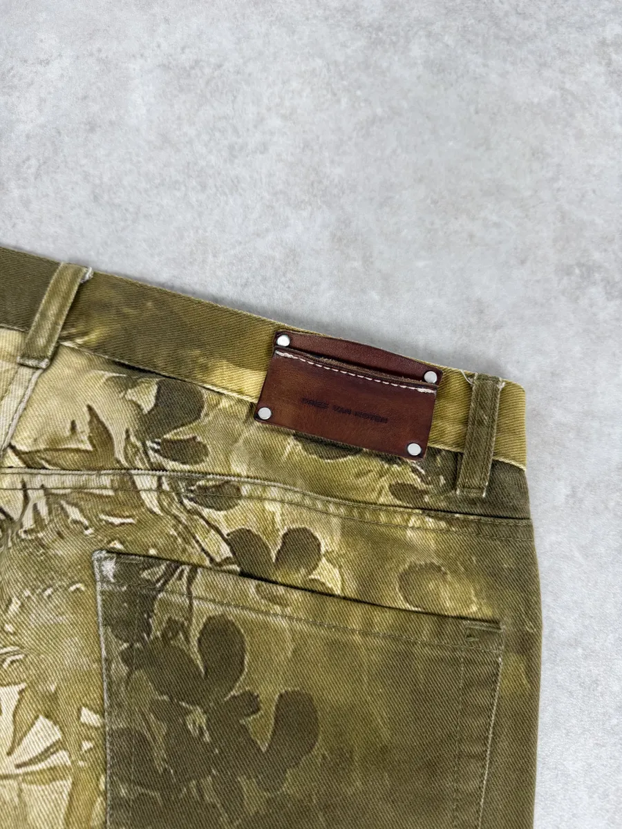 FW2020 Dries Van Noten Tiger Yellow Gold Pants - Image 10