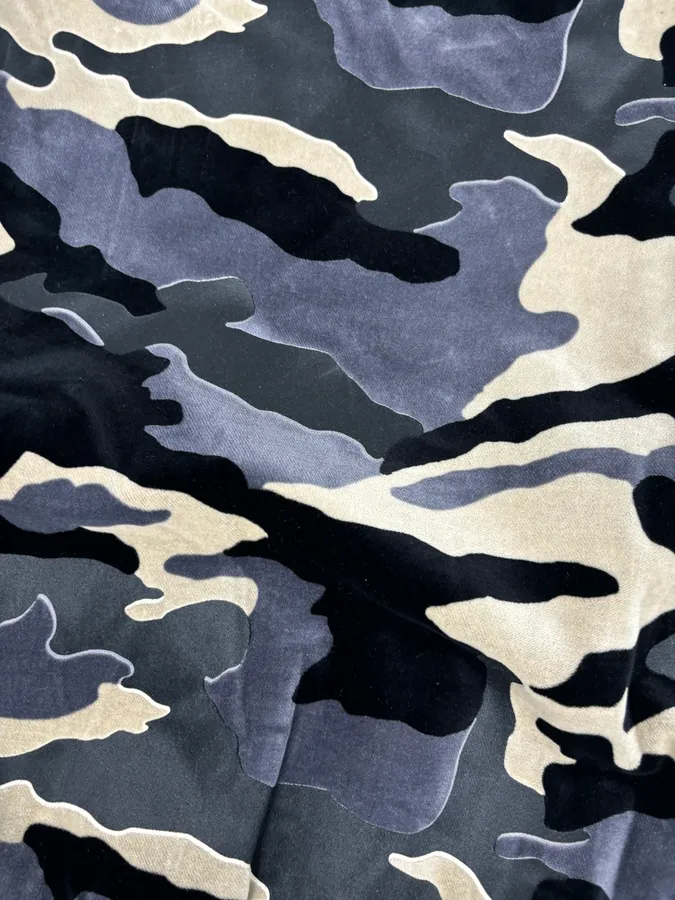 FW2020 Emporio Armani Camo Velvet Padded Bomber Jacket - Image 9