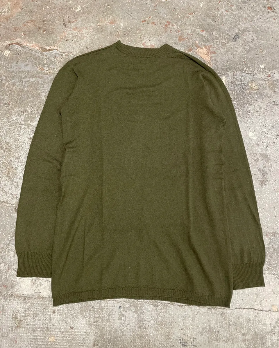FW2022 Rick Owens Green Olive Cozy Sweater - Image 6