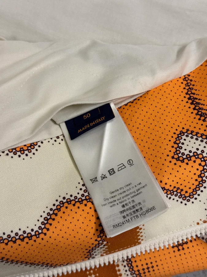 FW2024 Louis Vuitton Orange Map Camo Cotton Hooded Zip-Up Jacket - Image 13