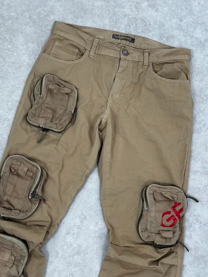 Gianfranco Ferré Beige Multi-Pockets Cargo Pants - Image 6