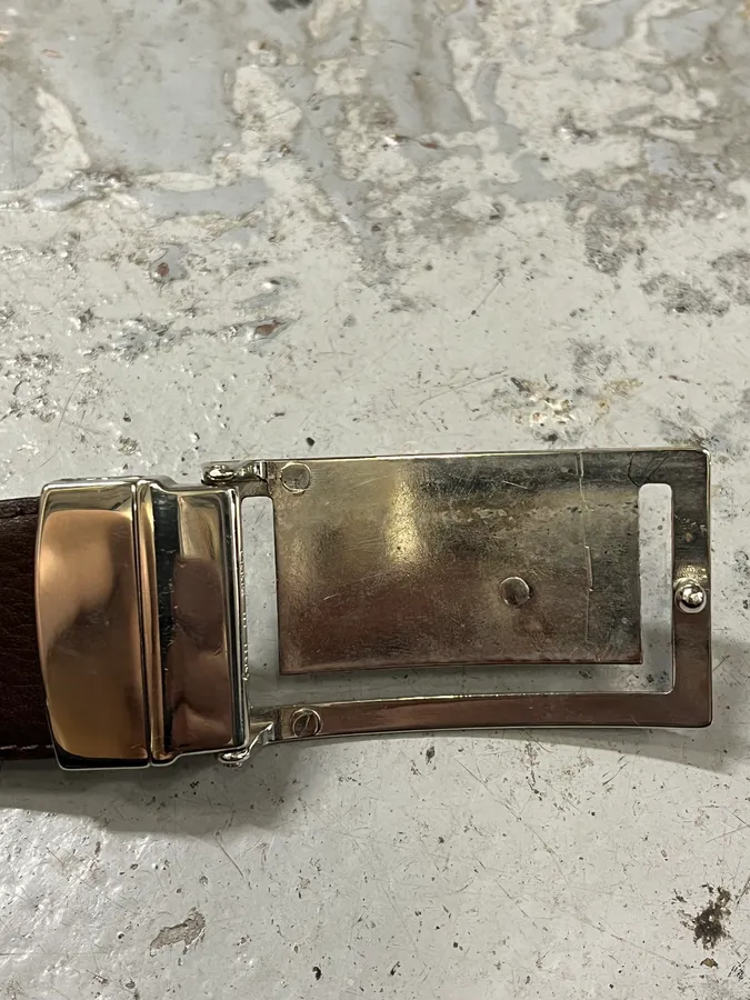 Gianfranco Ferre Black Leather Minimalist Belt - Image 6