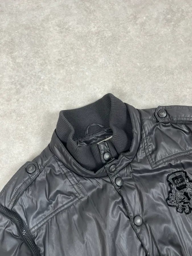 Gianfranco Ferré Black Signature Nylon Jacket with Detachable Sleeves - Image 5