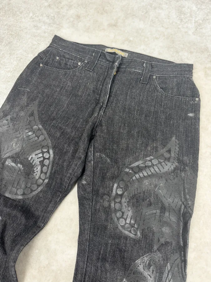 Gianfranco Ferré Dark Printed Denim Jeans - Image 6