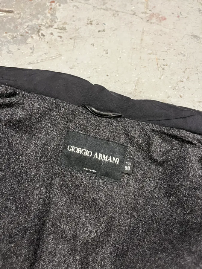 Giorgio Armani Black Hybride Lamb Pure Leather Jacket - Image 14