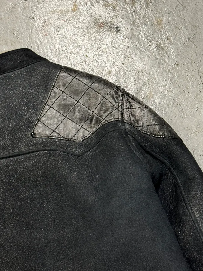 Giorgio Brato Asymmetrical  Padded Shearling Leather Jacket - Image 10