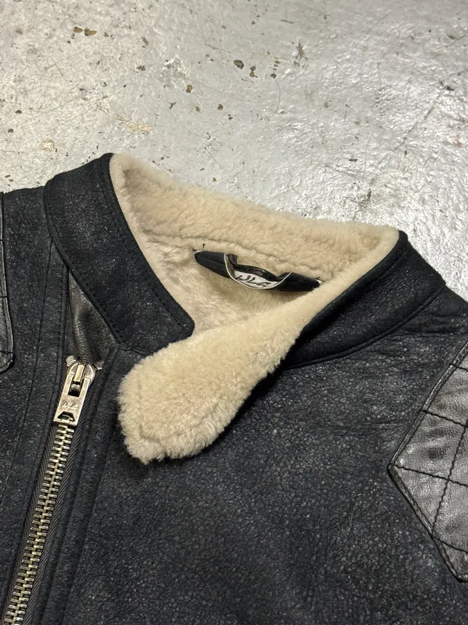 Giorgio Brato Asymmetrical  Padded Shearling Leather Jacket - Image 11