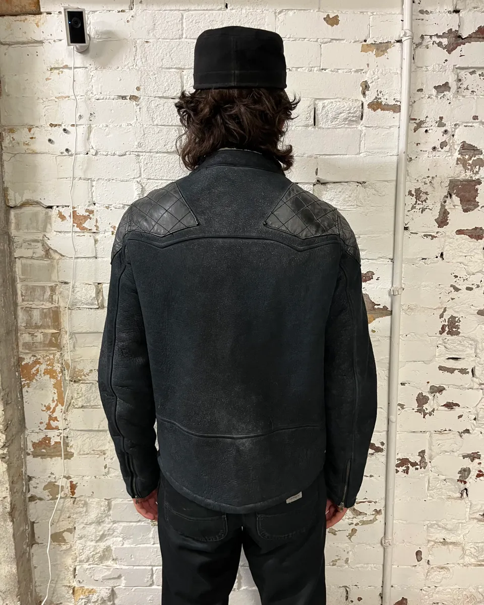 Giorgio Brato Asymmetrical  Padded Shearling Leather Jacket - Image 5