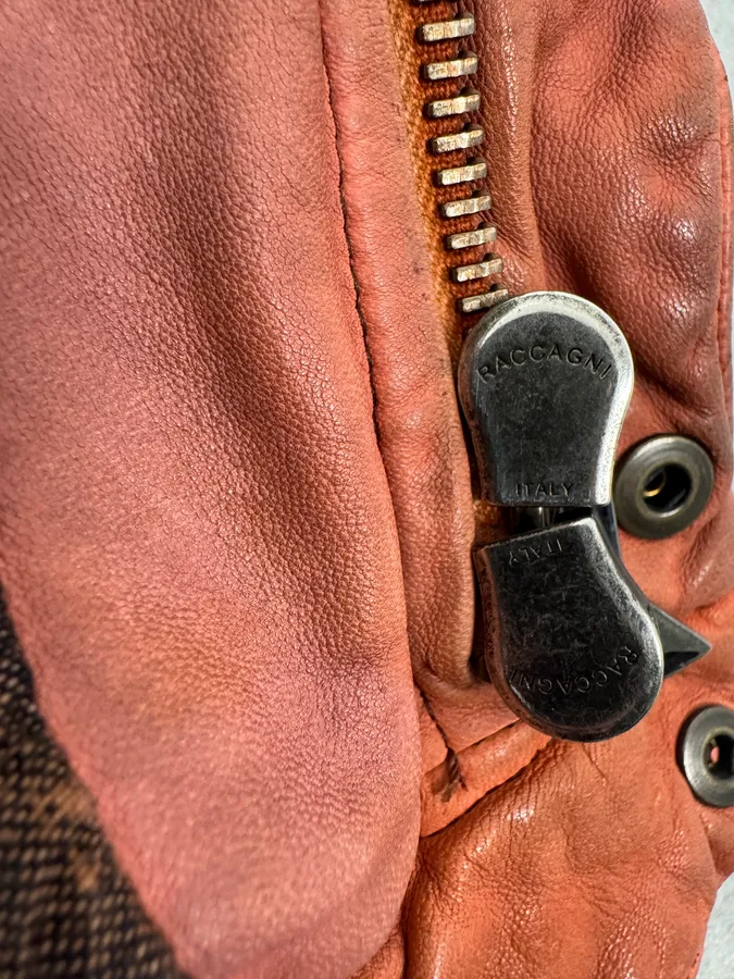 Giorgio Brato Eroded Orange Leather Jacket - Image 11