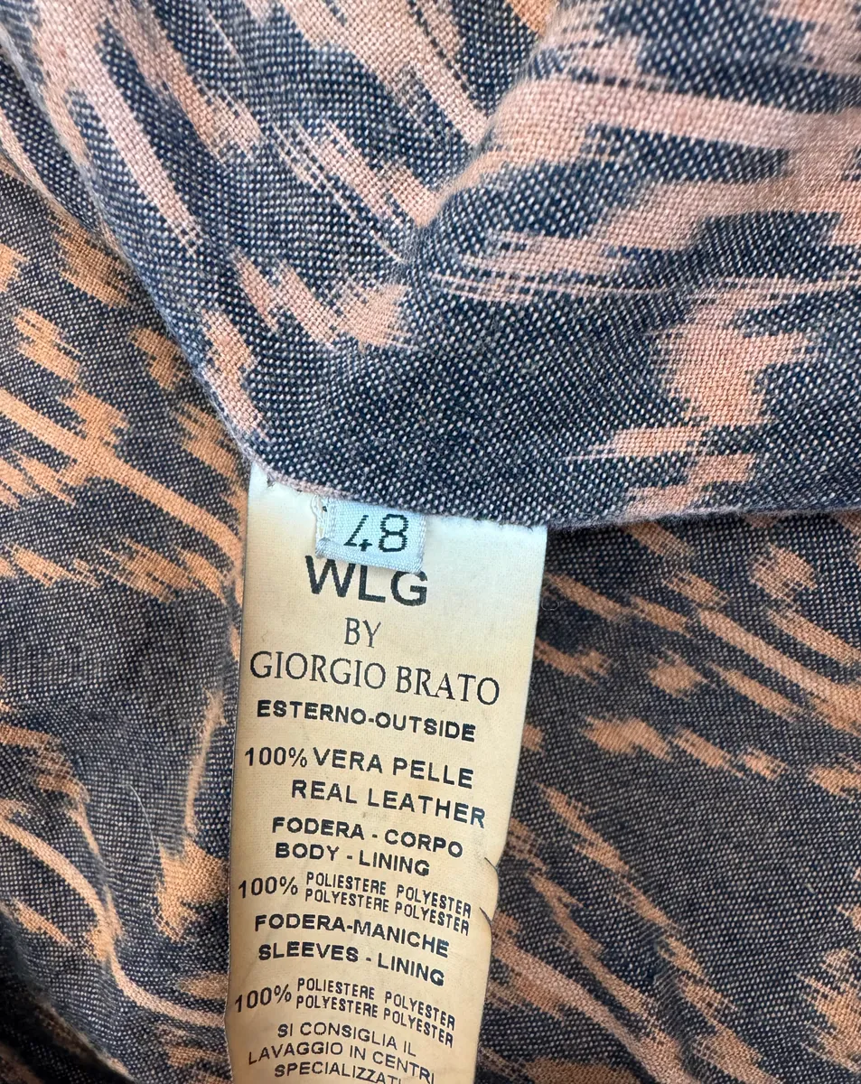Giorgio Brato Eroded Orange Leather Jacket - Image 12