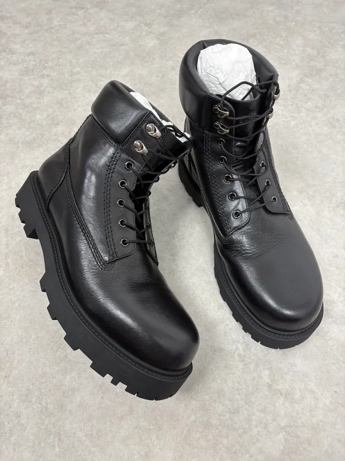 Givenchy 4G Storm Calf Leather Black Lace Up Boots - Image 5