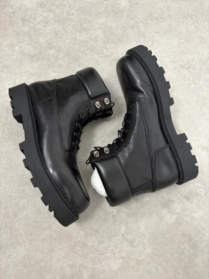 Givenchy 4G Storm Calf Leather Black Lace Up Boots - Image 6