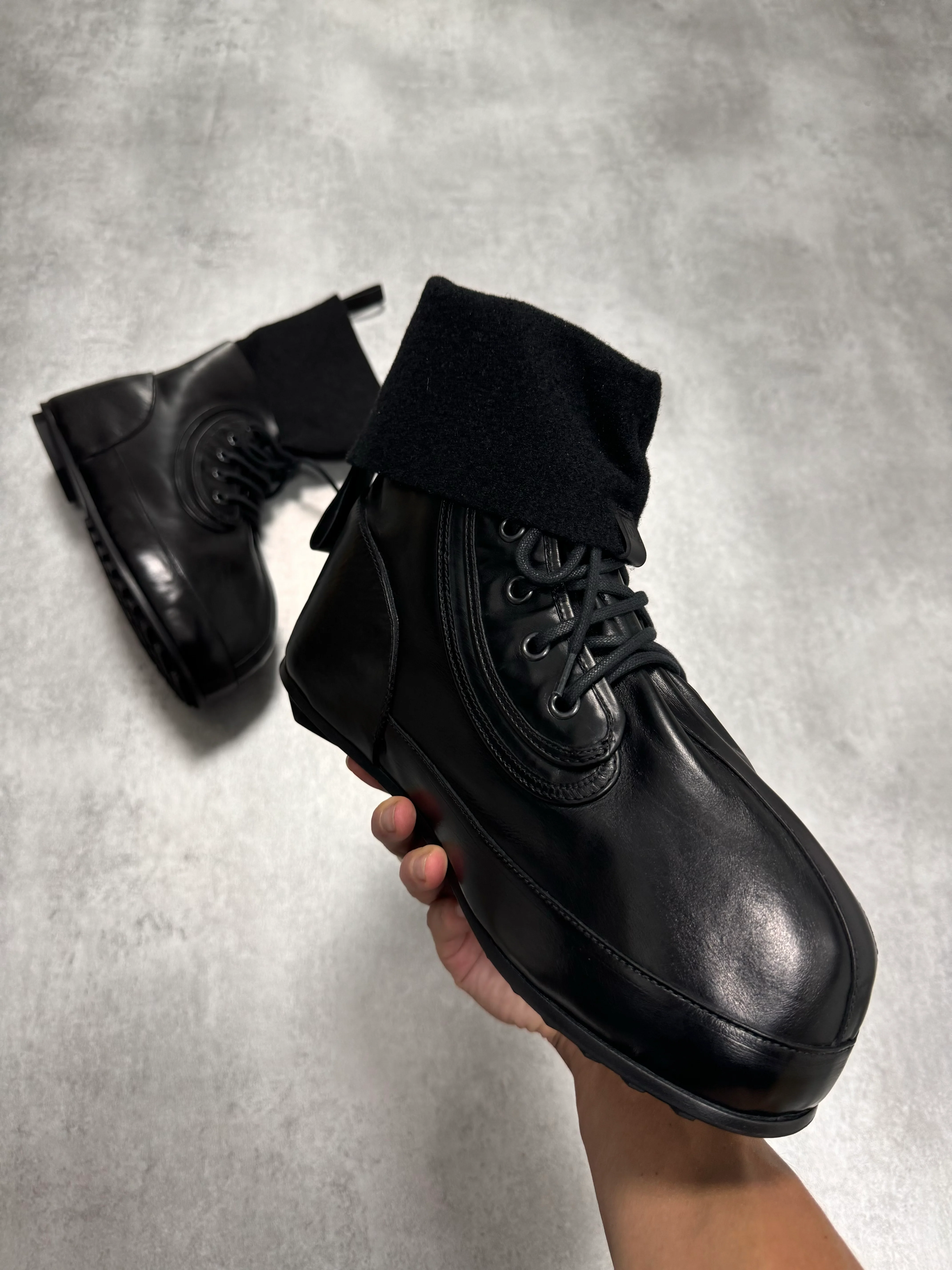 Givenchy (B).STROY Bunny Black Calf Leather Ankle Boots - Image 6