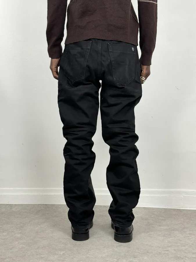 Givenchy Black Hybrid Leather & Denim Jeans - Image 3