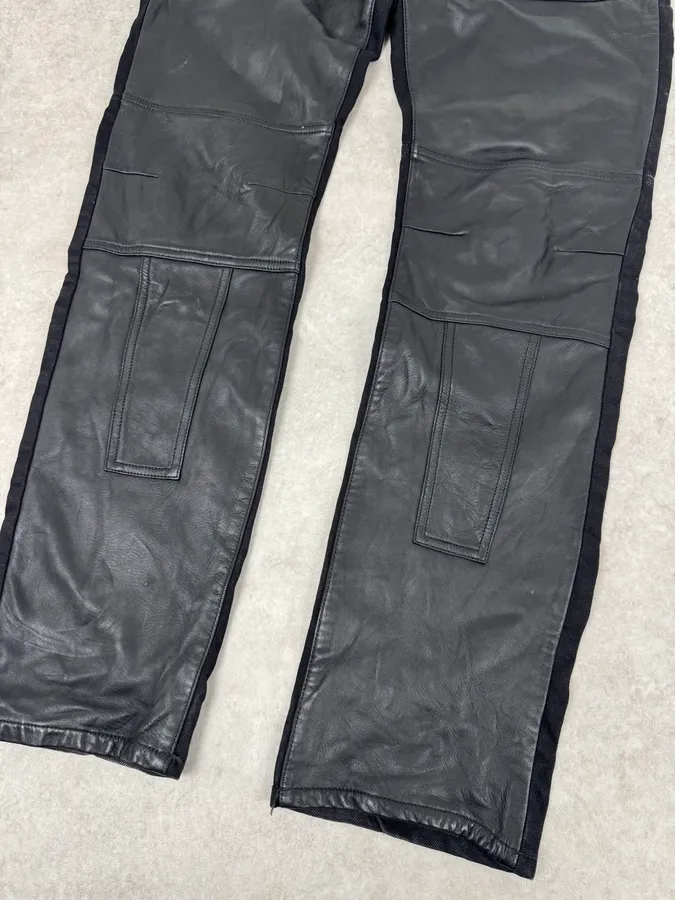 Givenchy Black Hybrid Leather & Denim Jeans - Image 5