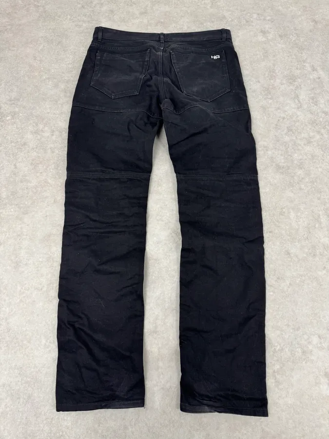 Givenchy Black Hybrid Leather & Denim Jeans - Image 6