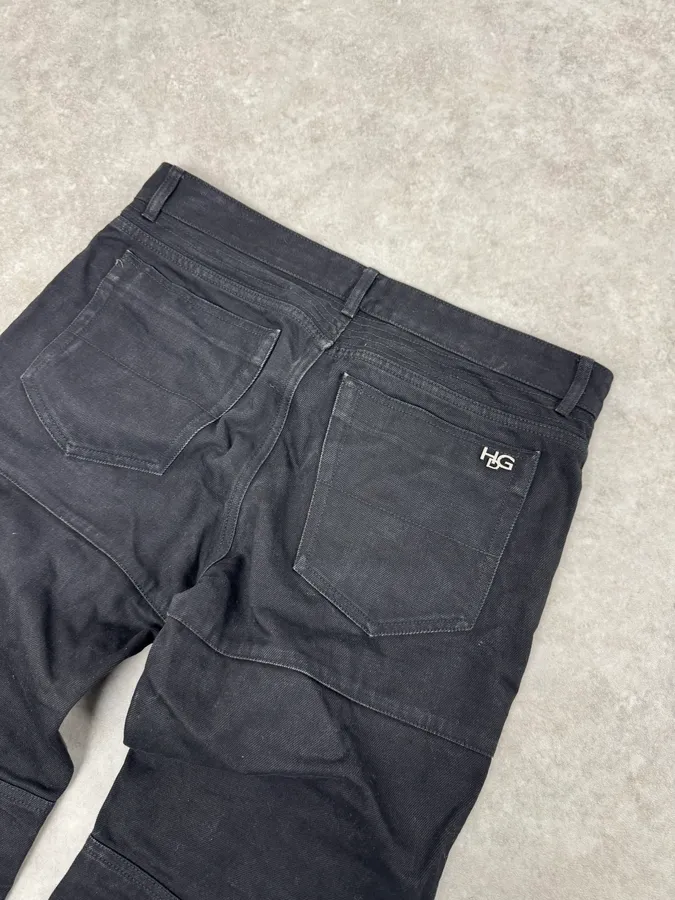 Givenchy Black Hybrid Leather & Denim Jeans - Image 9