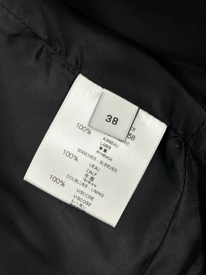 Givenchy Black Hybrid Leather Pony Hair Sleeves Jacket - Image 8
