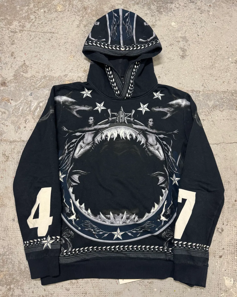 Givenchy Black Star Christ Hoodie by Riccardo Tisci