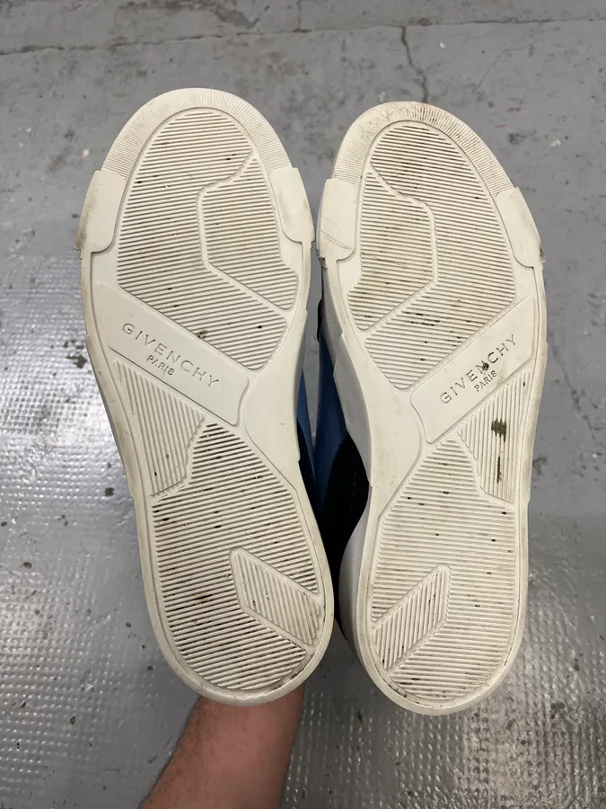 Givenchy Blue & Navy Tyson Leather High Sneakers - Image 6