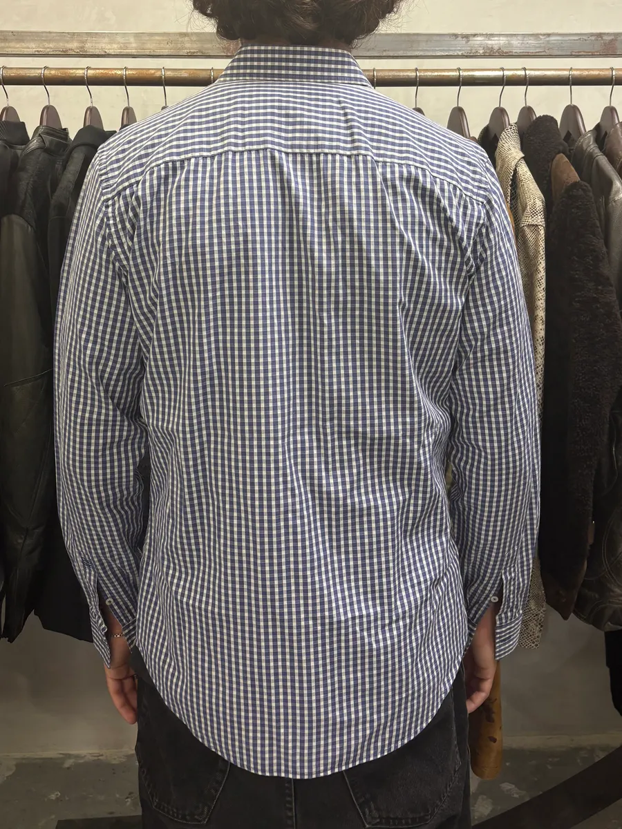 Givenchy Blue & White Contemporary Old Checkered Shirt - Image 3