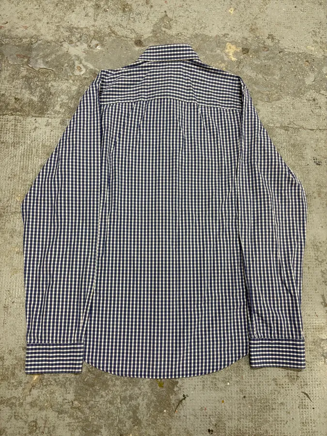 Givenchy Blue & White Contemporary Old Checkered Shirt - Image 6