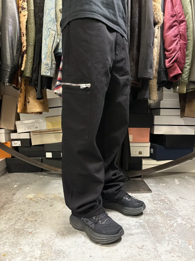 Givenchy Cargo Pocket Zip Black Pants - Image 2