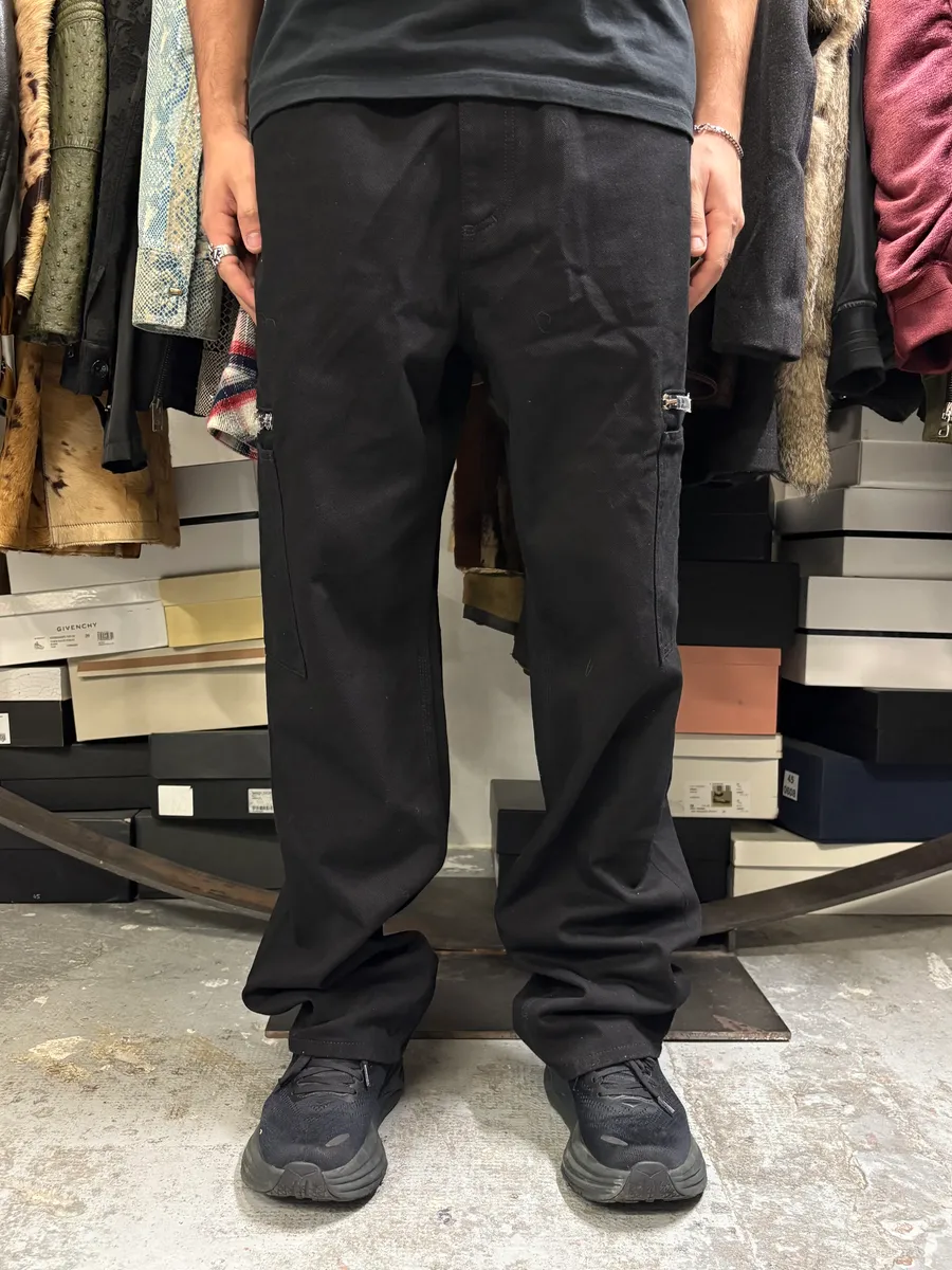 Givenchy Cargo Pocket Zip Black Pants - Image 3