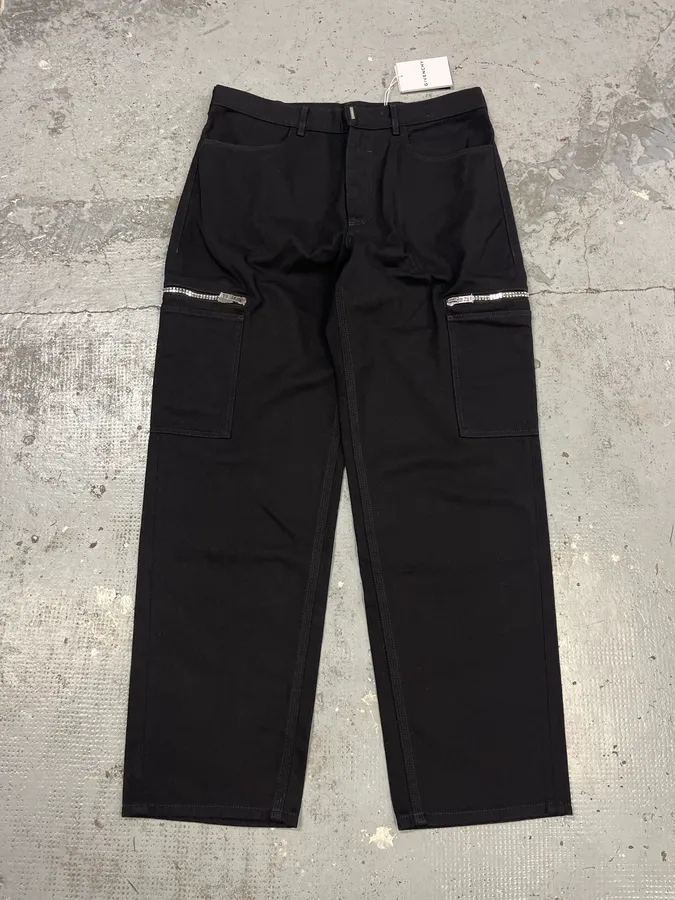 Givenchy Cargo Pocket Zip Black Pants - Image 5